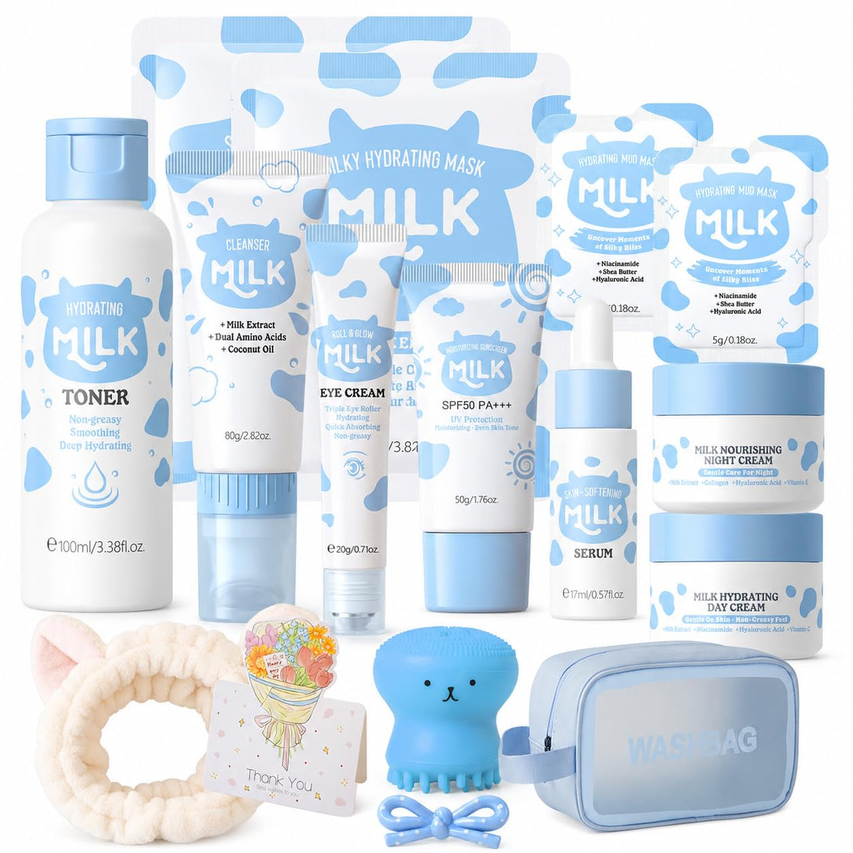 16 PCS Milk Skincare Set for Kids Kids Skincare Set Kids - MrCuvaryas Official Imagery - 2