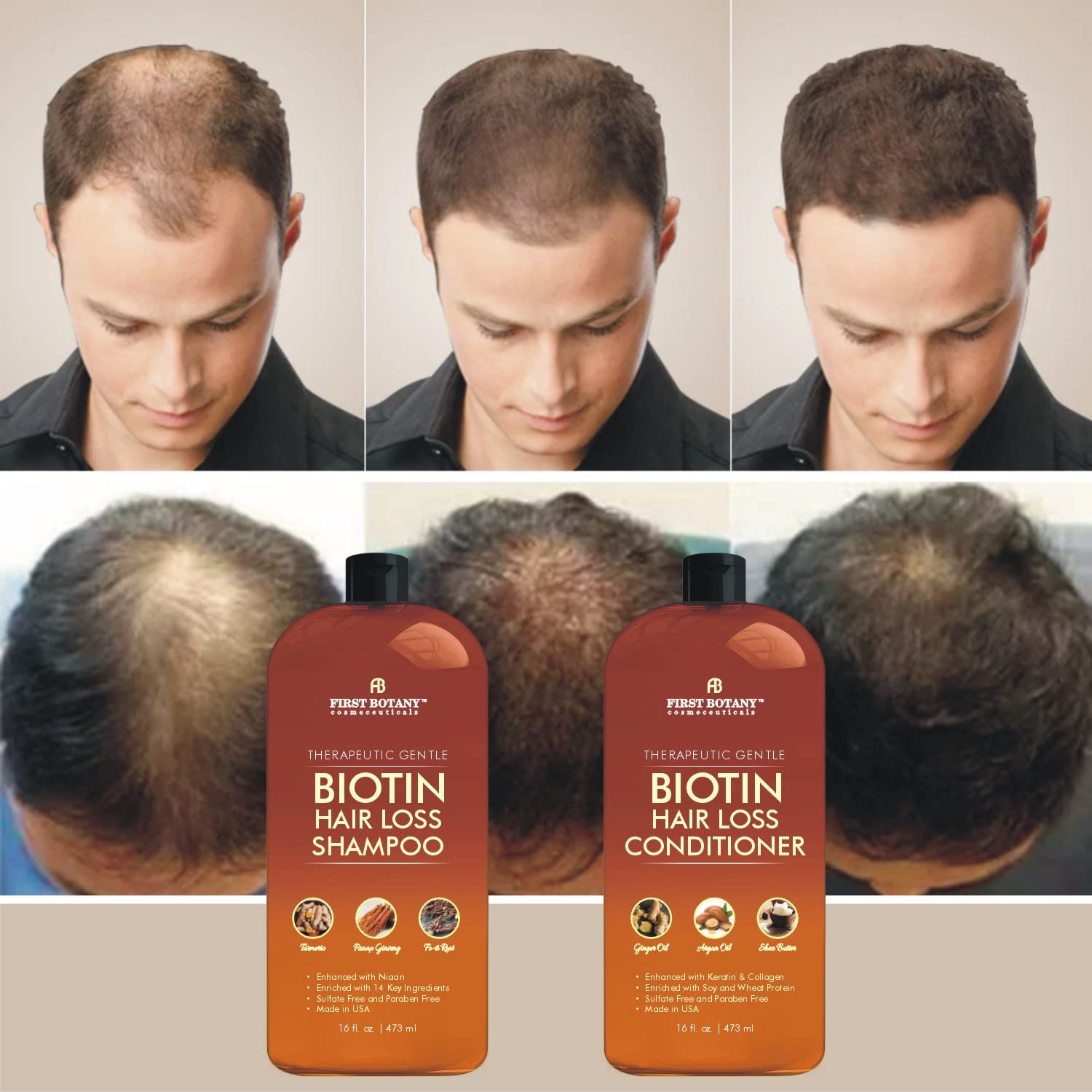 First Botany Hair Growth Shampoo & Conditioner Set with DHT Blockers, Sulfate - Free - First Botany Official Product View 5