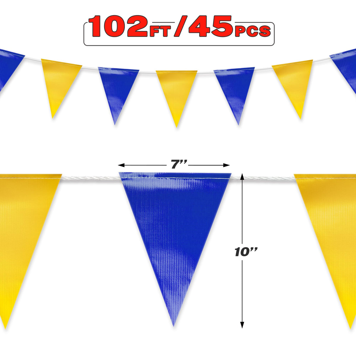 Blue Yellow Pennant Banner Flags - NACARUM Official Imagery - 4