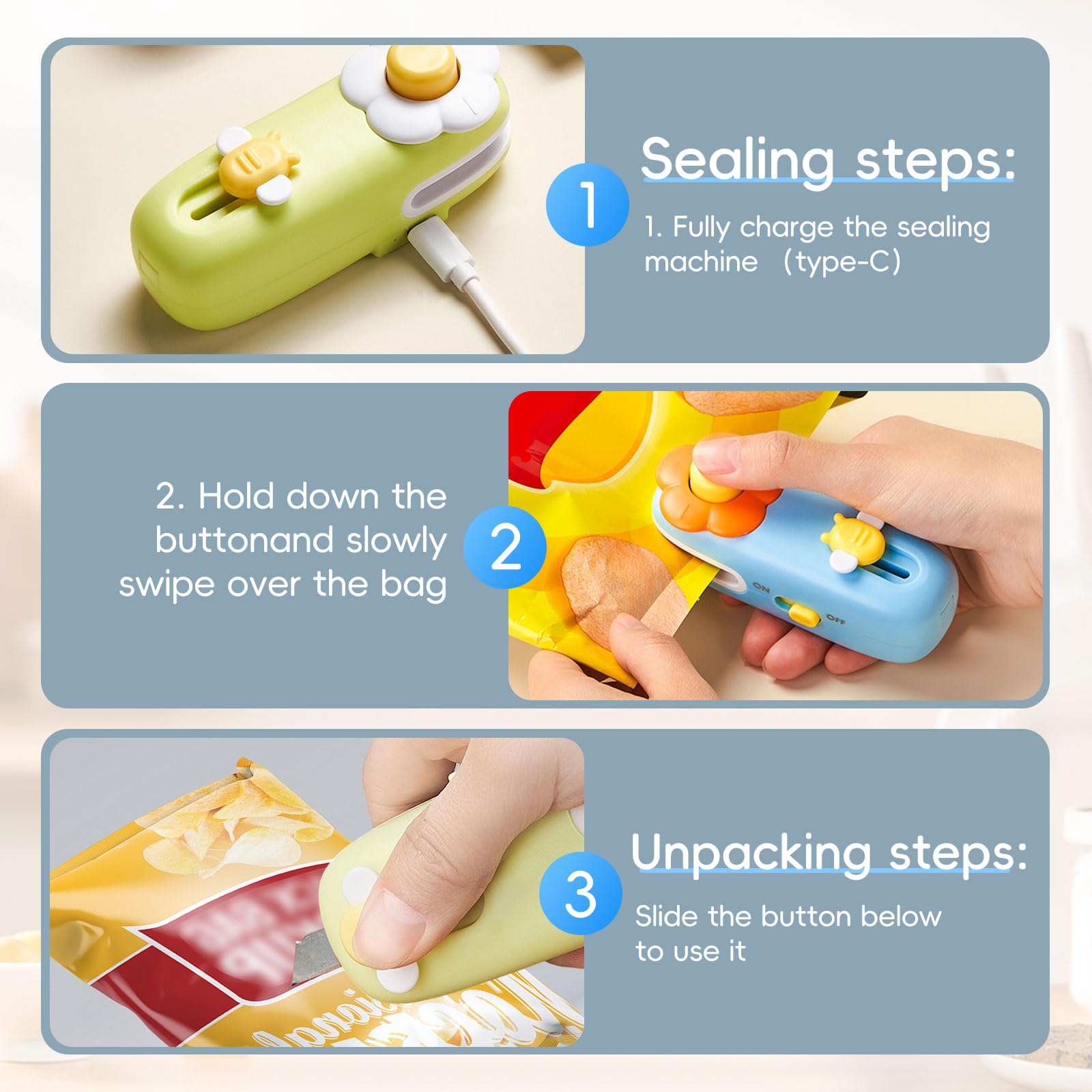 PakaLife 2026 New Mini Bag Sealer and Cutter, 2-in-1 Heat Sealer for C - View 6