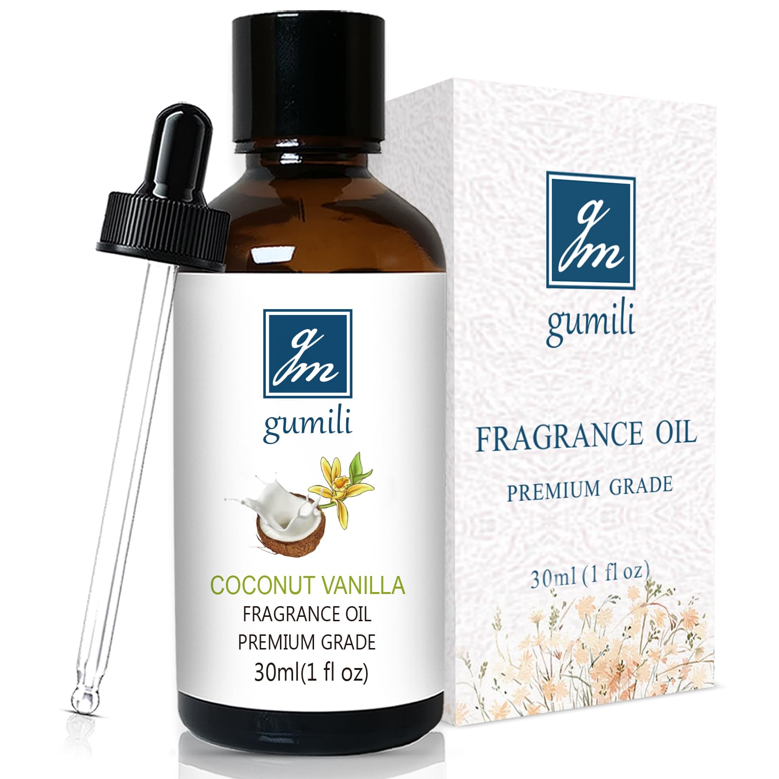GM Gumili Coconut Vanilla Fragrance Oil, Perfume Oil for Women, - Product Imagery