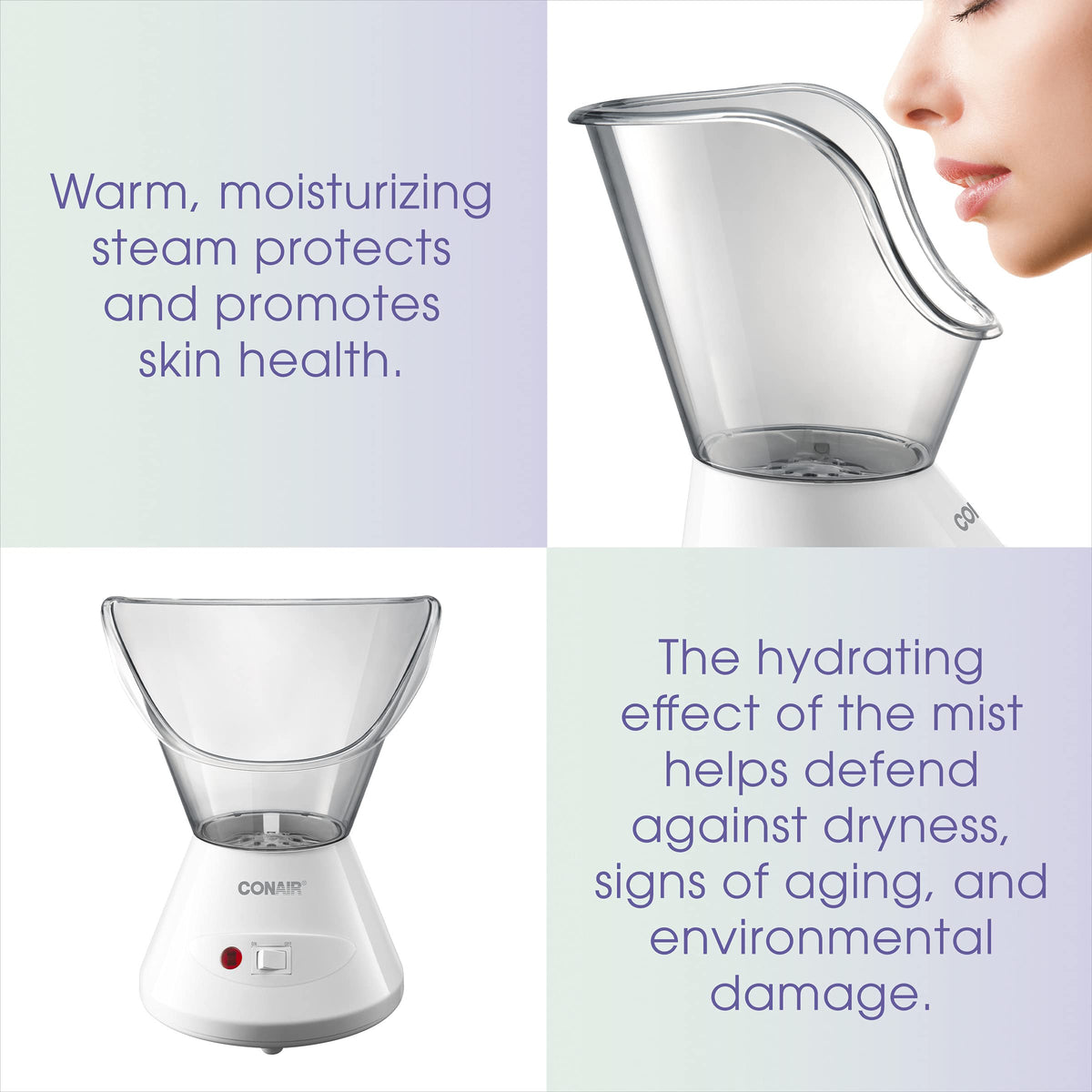 True Glow by Conair Moisturizing Mist Facial Steamer Warm - Conair Official Imagery - 5
