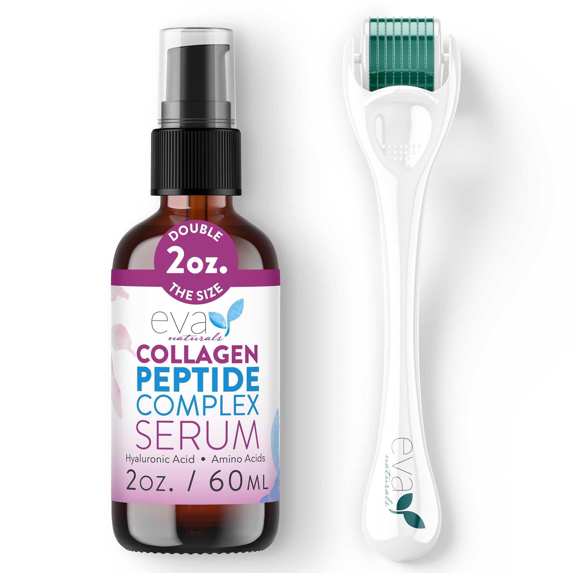 Eva Naturals Peptide Serum 0 25mm Titanium Derma Roller - Eva Naturals Official Imagery - 2