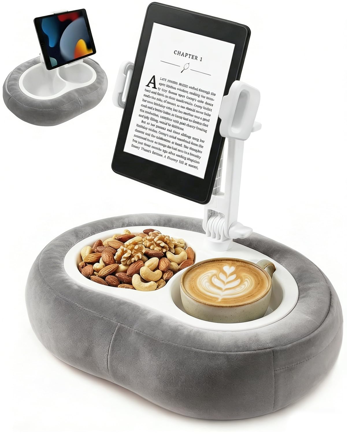 Miledi Tablet Pillow Stand for Bed with 360° Rotating Holder, Pink - View 10