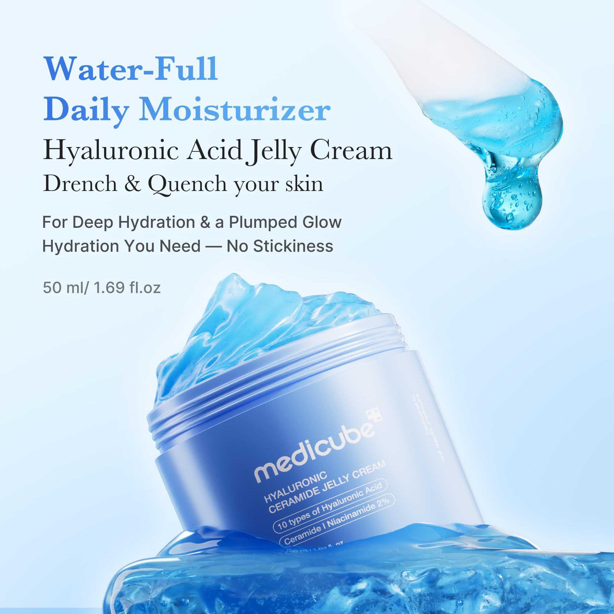 medicube Viral Jelly Cream Duo - Hyaluronic Acid and Collagen Jelly Cream - medicube Official Product View 2