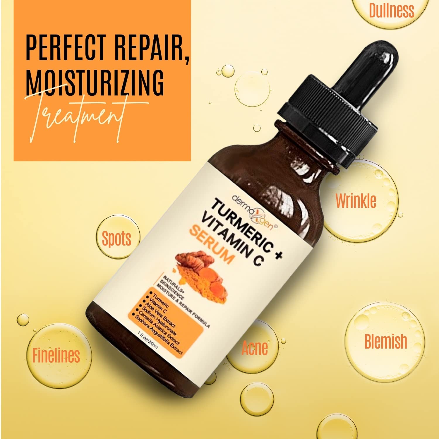 DERMAXGEN Turmeric and Vitamin C Anti - Aging facial serum & PURE ORGANIC Redu - DERMAXGEN Official Product View 3