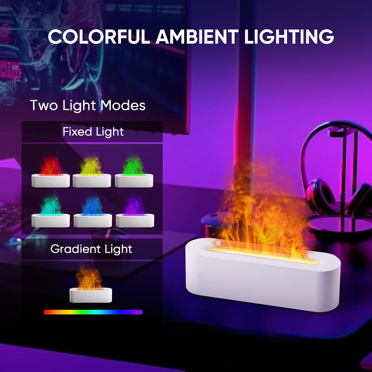 Essential Oil Diffuser Fireplace Flame Fire Oil Diffuser - Yaledi Official Imagery - 4