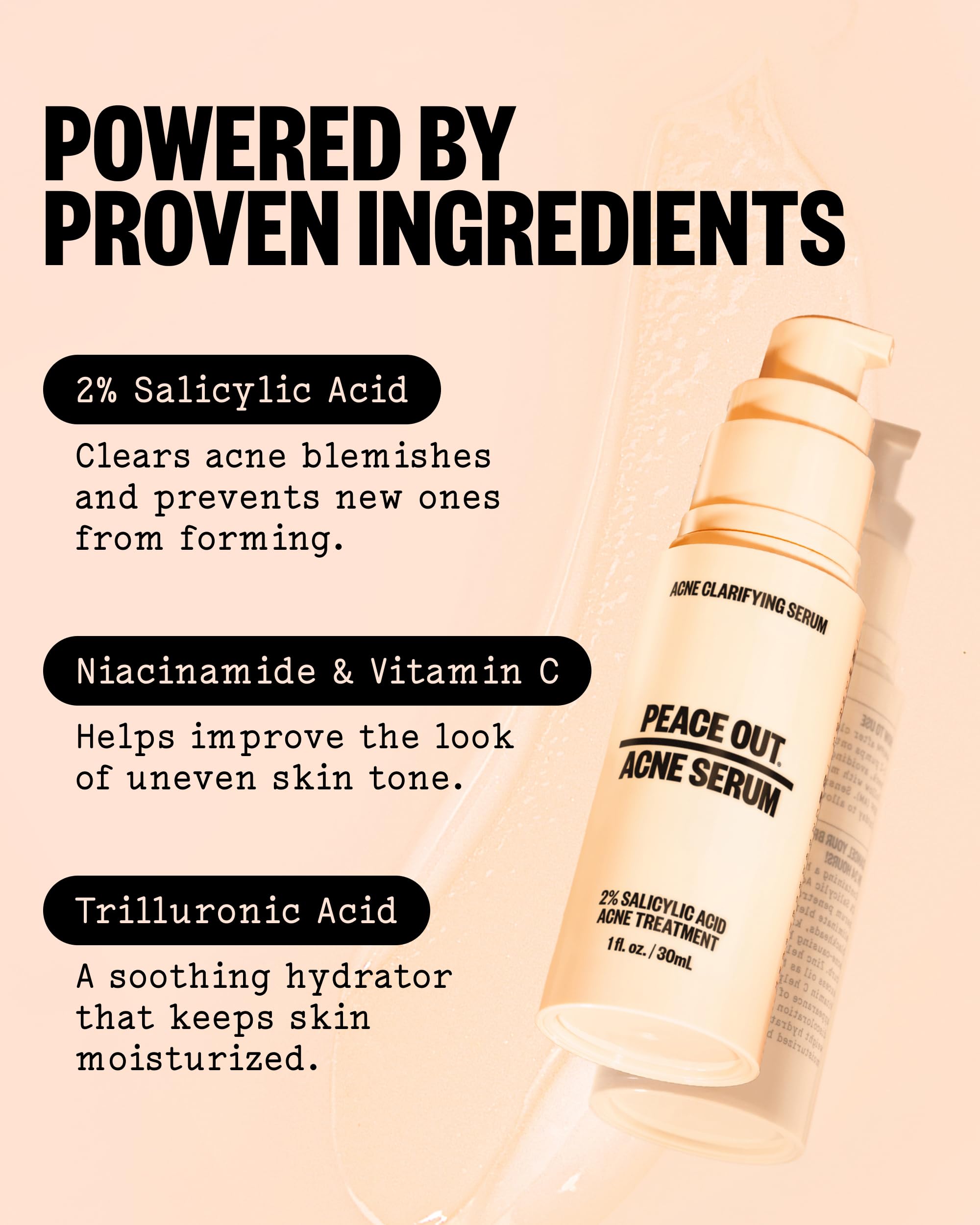 PEACE OUT Acne Face Serum with 2% Salicylic Acid - PEACE OUT Official Product View 6