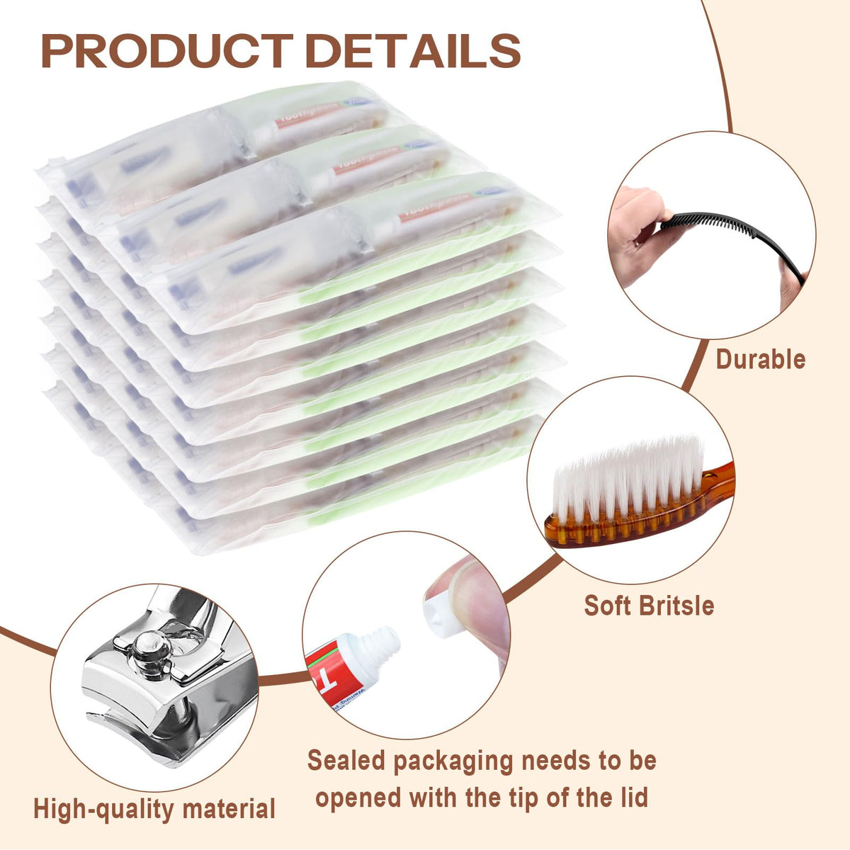 Travel Size Toiletries Kit Individually Packed Personal - Gisdo Official Imagery - 4