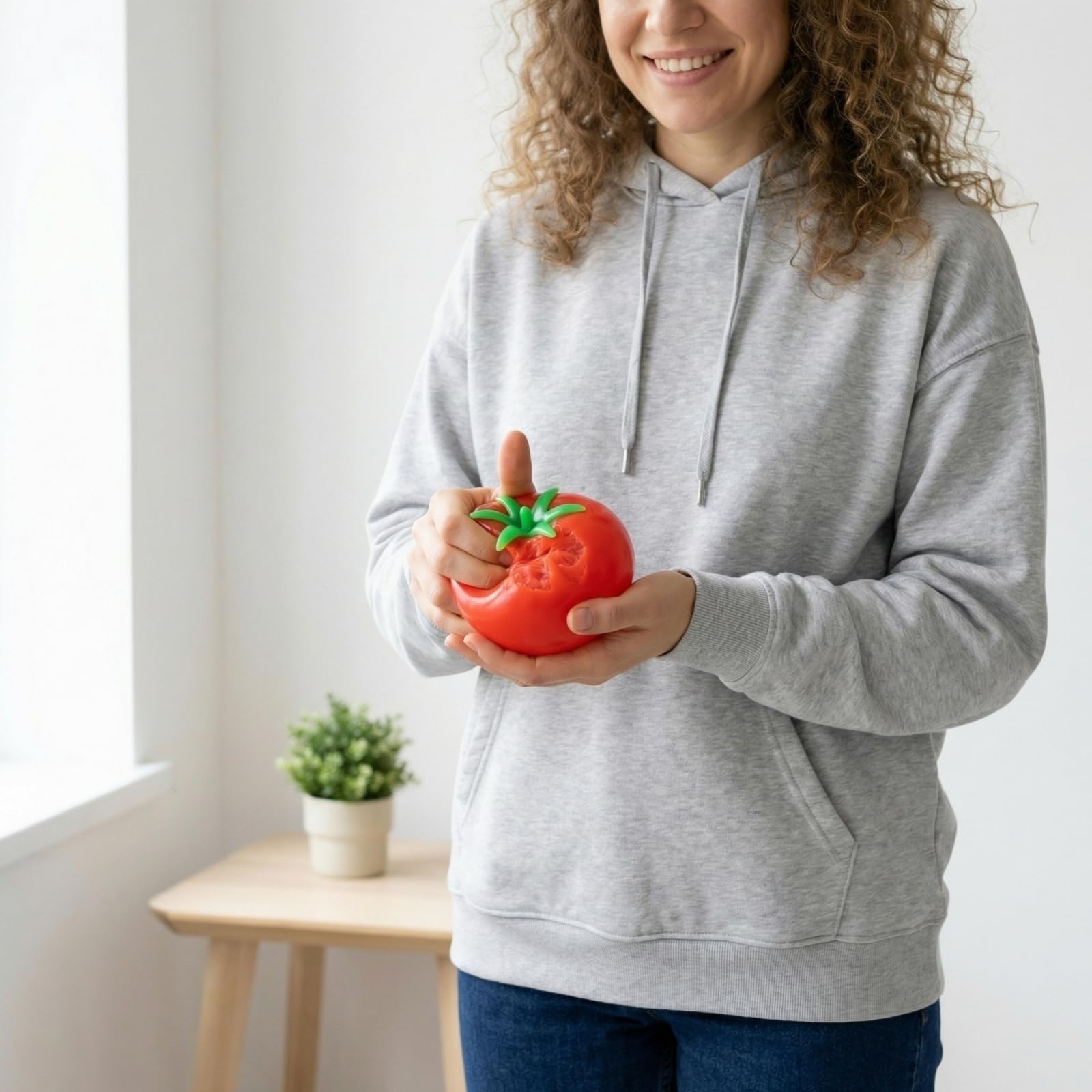 Realistic Tomato Stress Ball, 2.75 Inch Soft Slow Rising Fruit-Shaped - View 7
