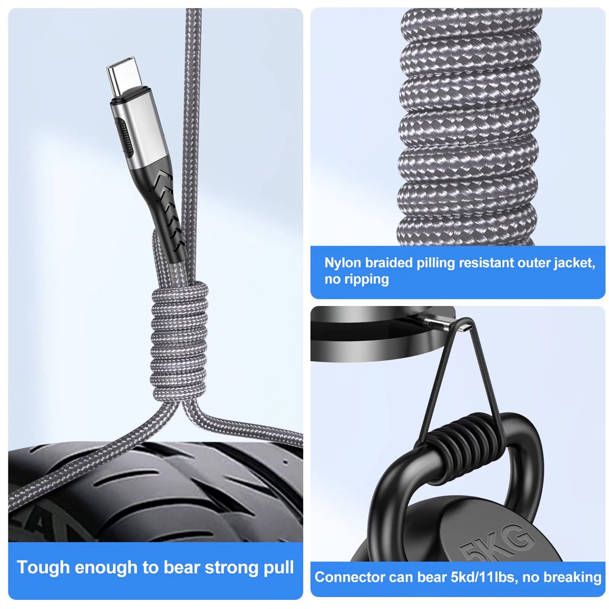 Durcord 10ft USB-C Cable 2-Pack – Braided Fast Charging