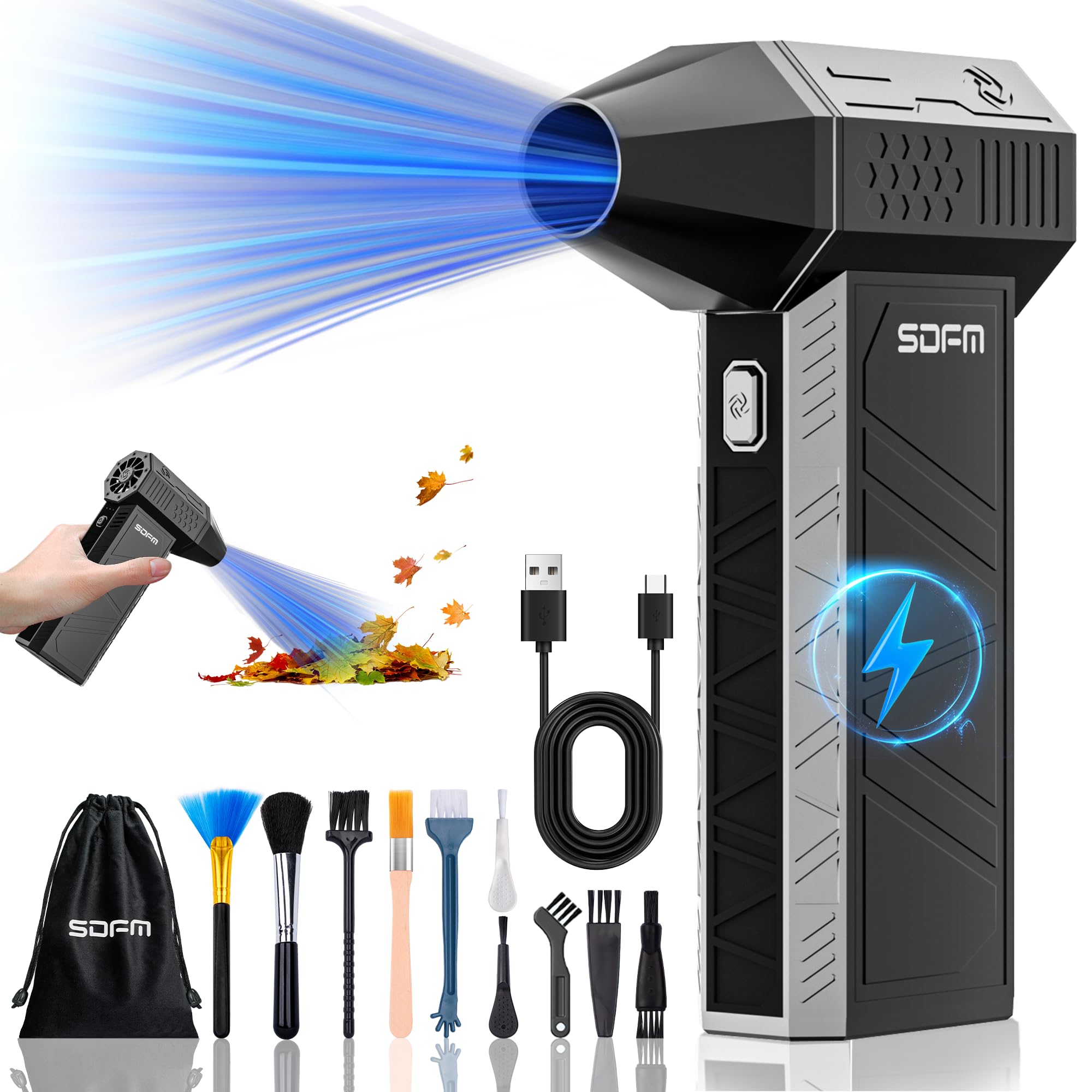 SDFM Compressed Air Duster - 3-Gear Adjustable Rechargeable Air Duster - SDFM Official Product View 1