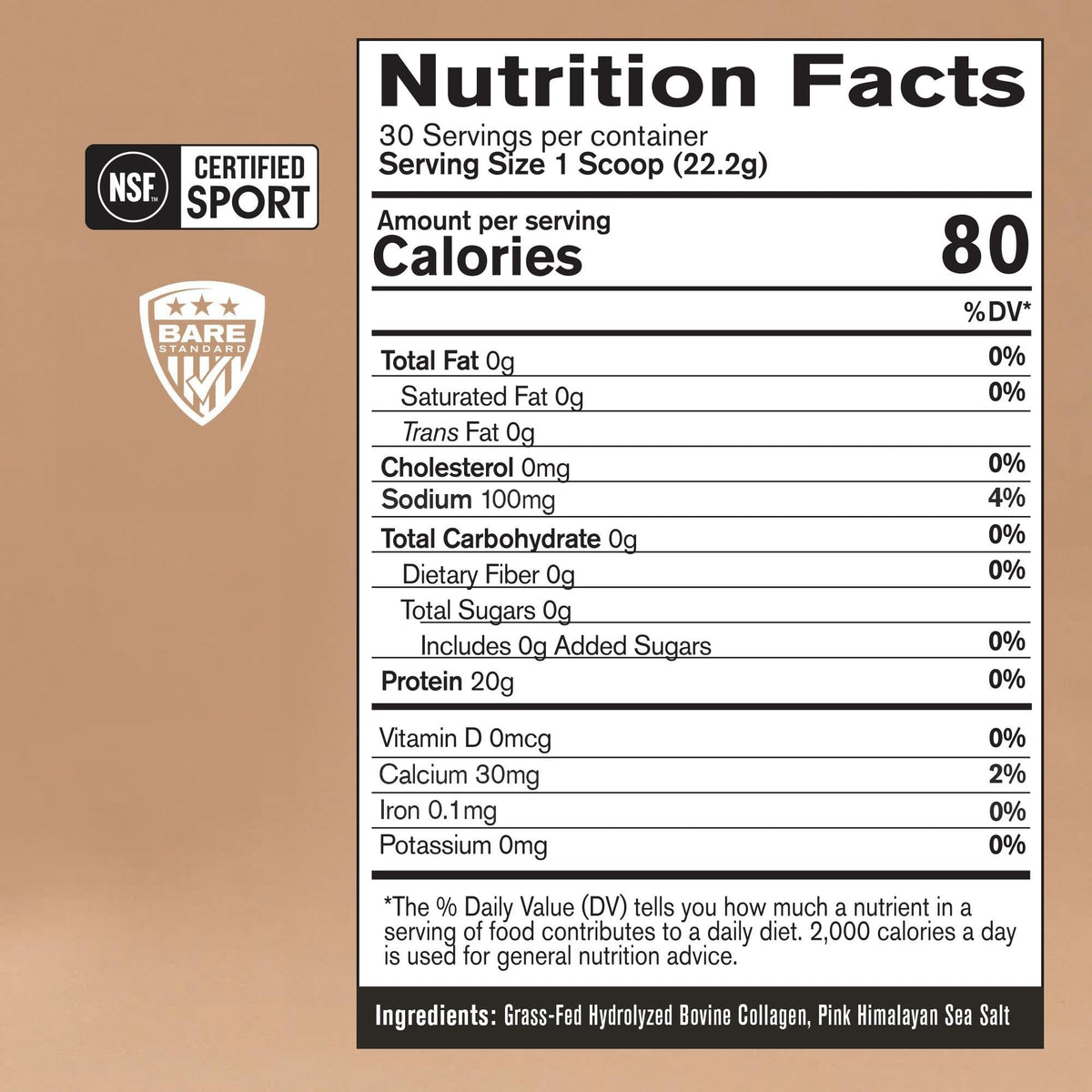 BARE PERFORMANCE NUTRITION BPN Collagen Protein Grass Fed - BARE PERFORMANCE NUTRITION Official Imagery - 3