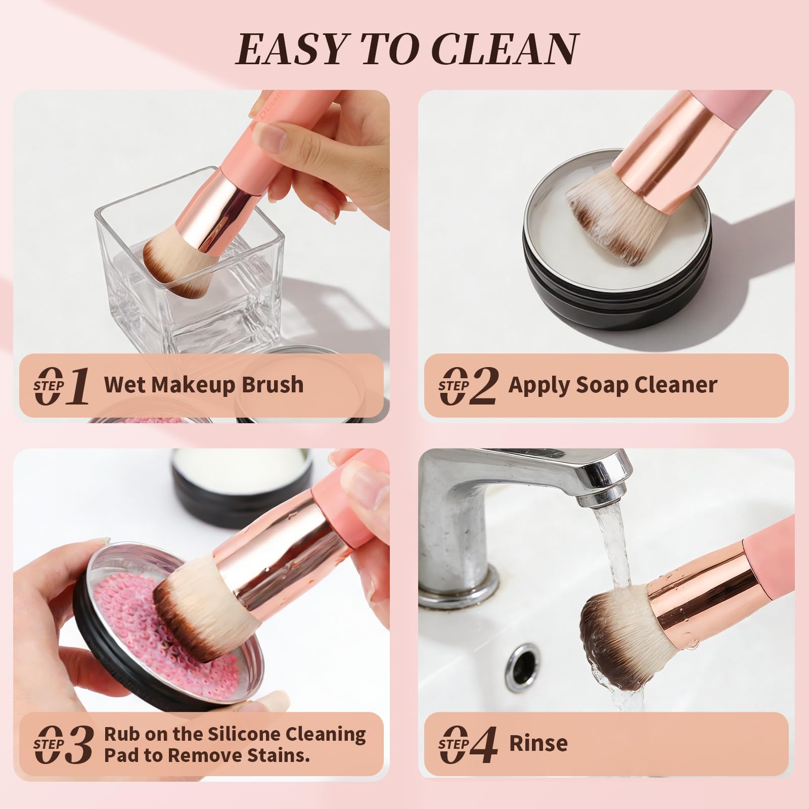 DUcare Foundation Brush for Liquid Makeup,Flat Top Kabuki Foundation B - View 7