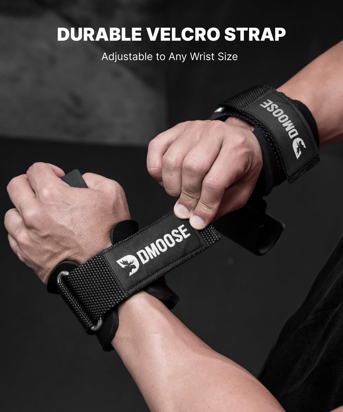 DMoose Fitness Weight Lifting Hooks for Deadlifts Pull Ups - DMoose Fitness Official Imagery - 8
