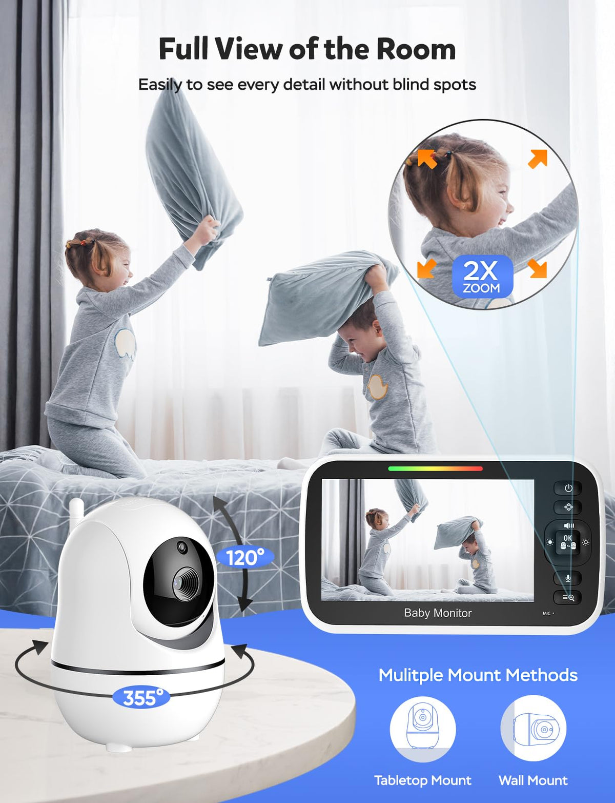 GoodBaby 5 Baby Monitor with Camera and Audio No WiFi - GoodBaby Official Imagery - 4