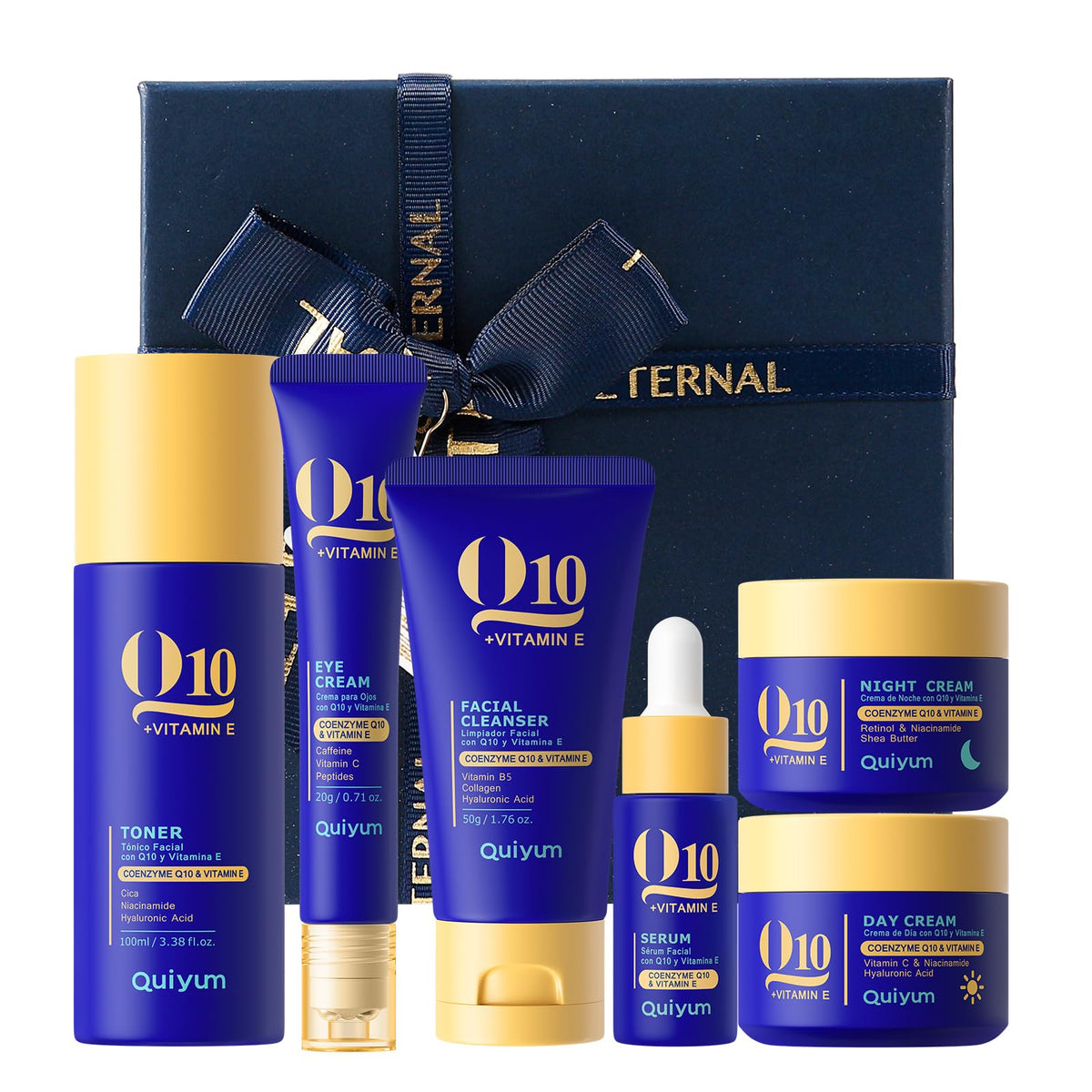 Q10 Vitamin E Complete Skincare Set 6 Step Daily Routine - QUIYUM Official Imagery - 2