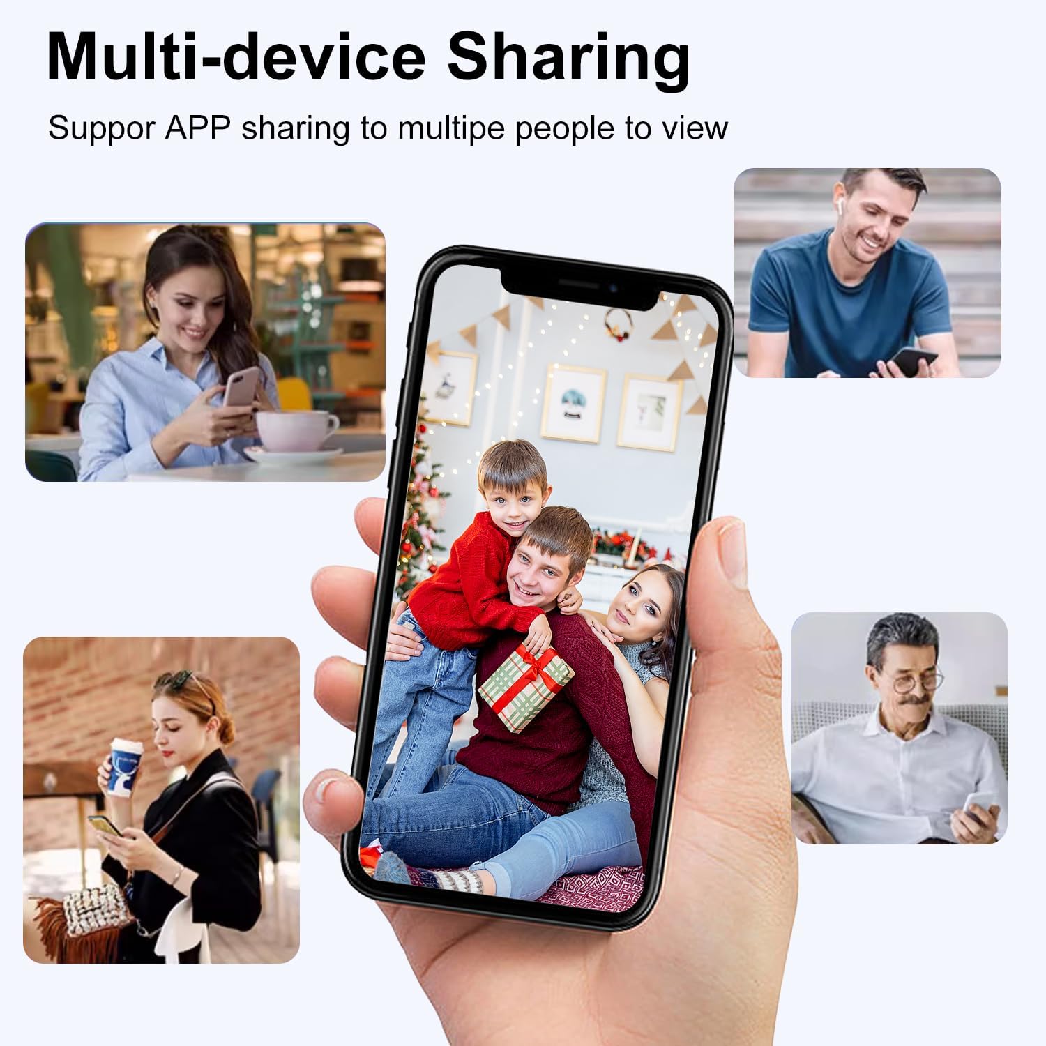 YISPK 1080P HD WiFi mini nanny camera with night vision and motion detection, compact hidden camera for home security.