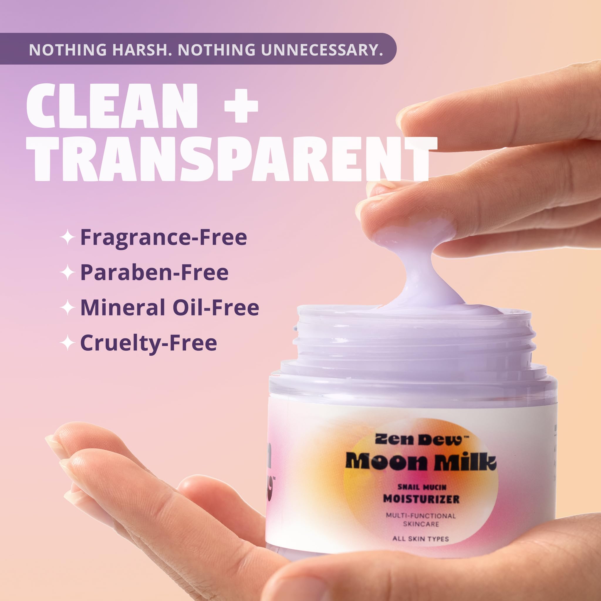 Moon Milk Snail Mucin Moisturizer Gel Cream Korean Snail - Zen Dew Official Imagery - 7
