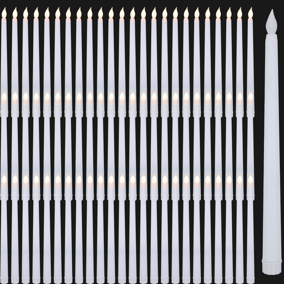 72 Pcs Flameless LED Taper Candles Battery Operated Candles - Yiizy Official Imagery - 2