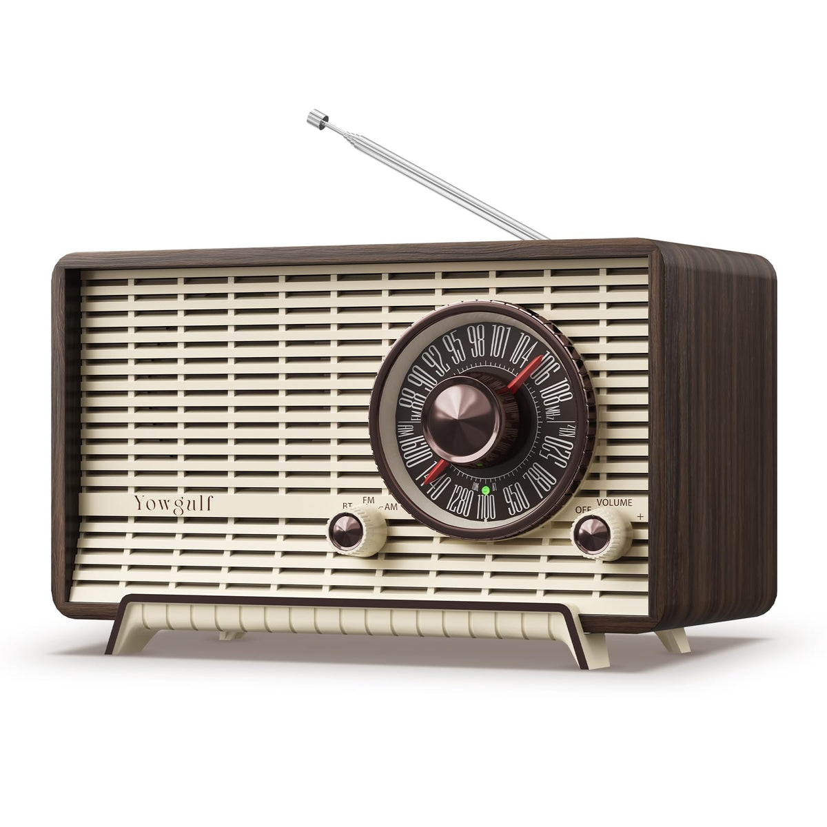AM FM Radio Classic Retro Wood Table Bluetooth Speaker Plug - YOWGULF Official Imagery - 8