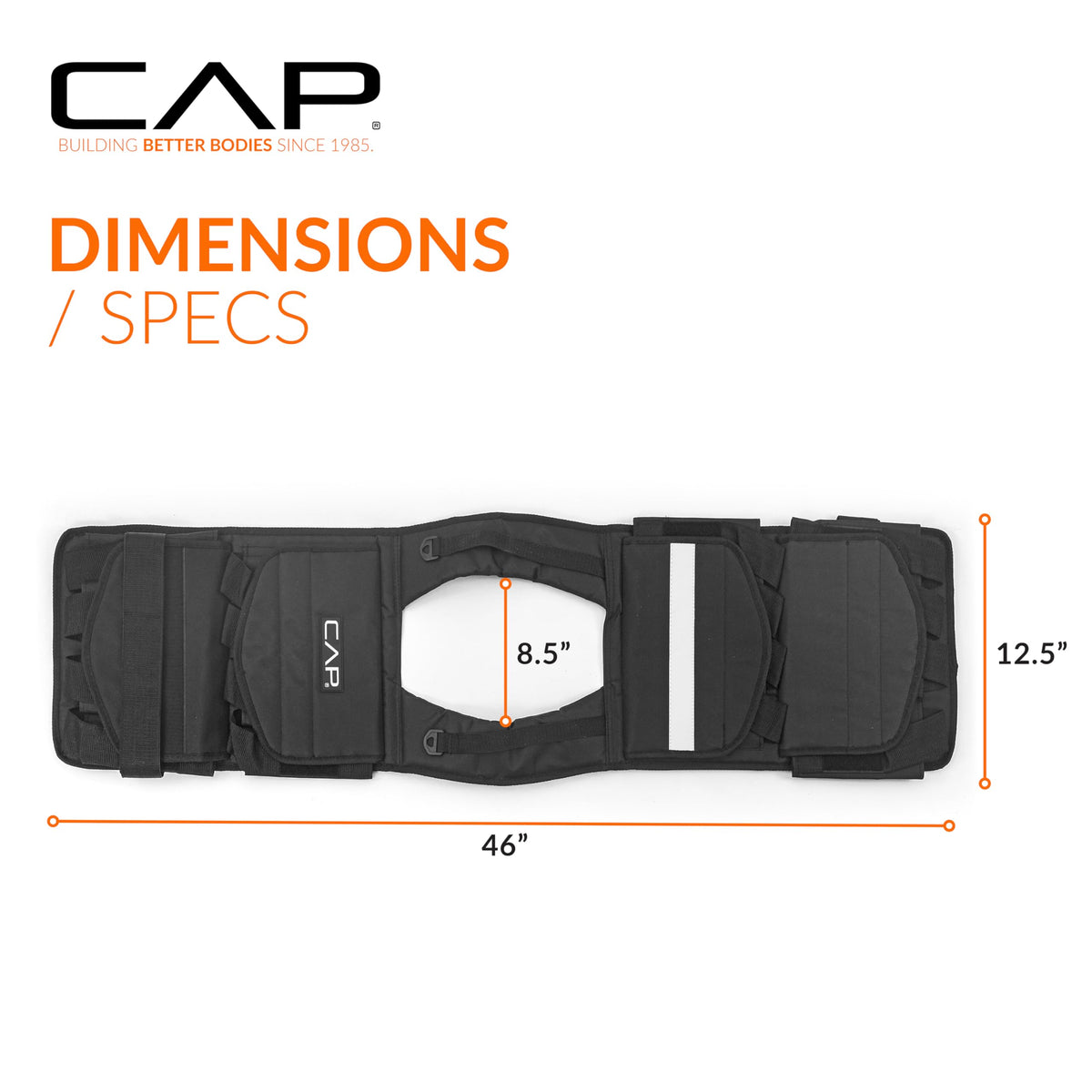 CAP Adjustable Weighted Vest 20 150 lbs for Strength - CAP Official Imagery - 6