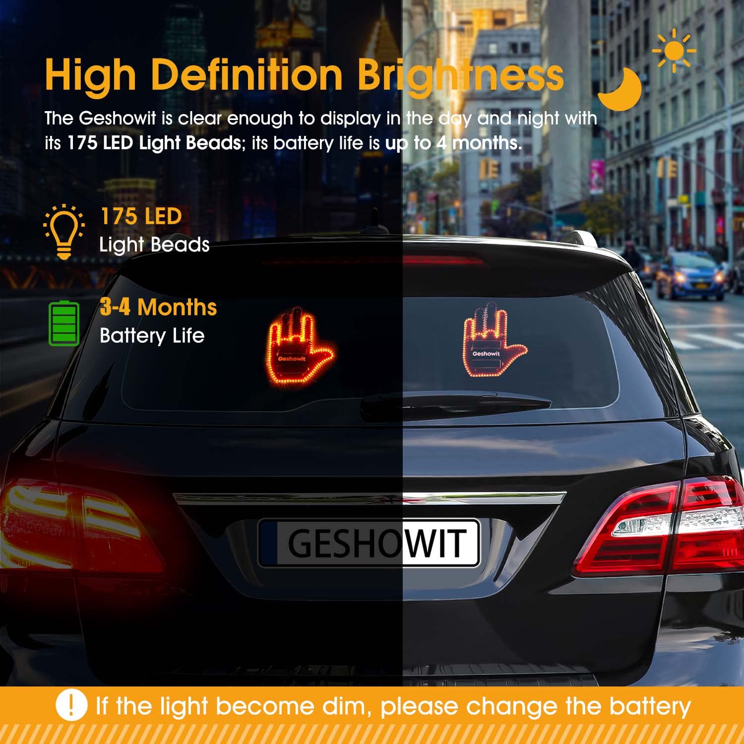 Bicboz Car Finger Light with Remote - Give The Bird & Wave & Love to Drivers - Bicboz Official Product View 3