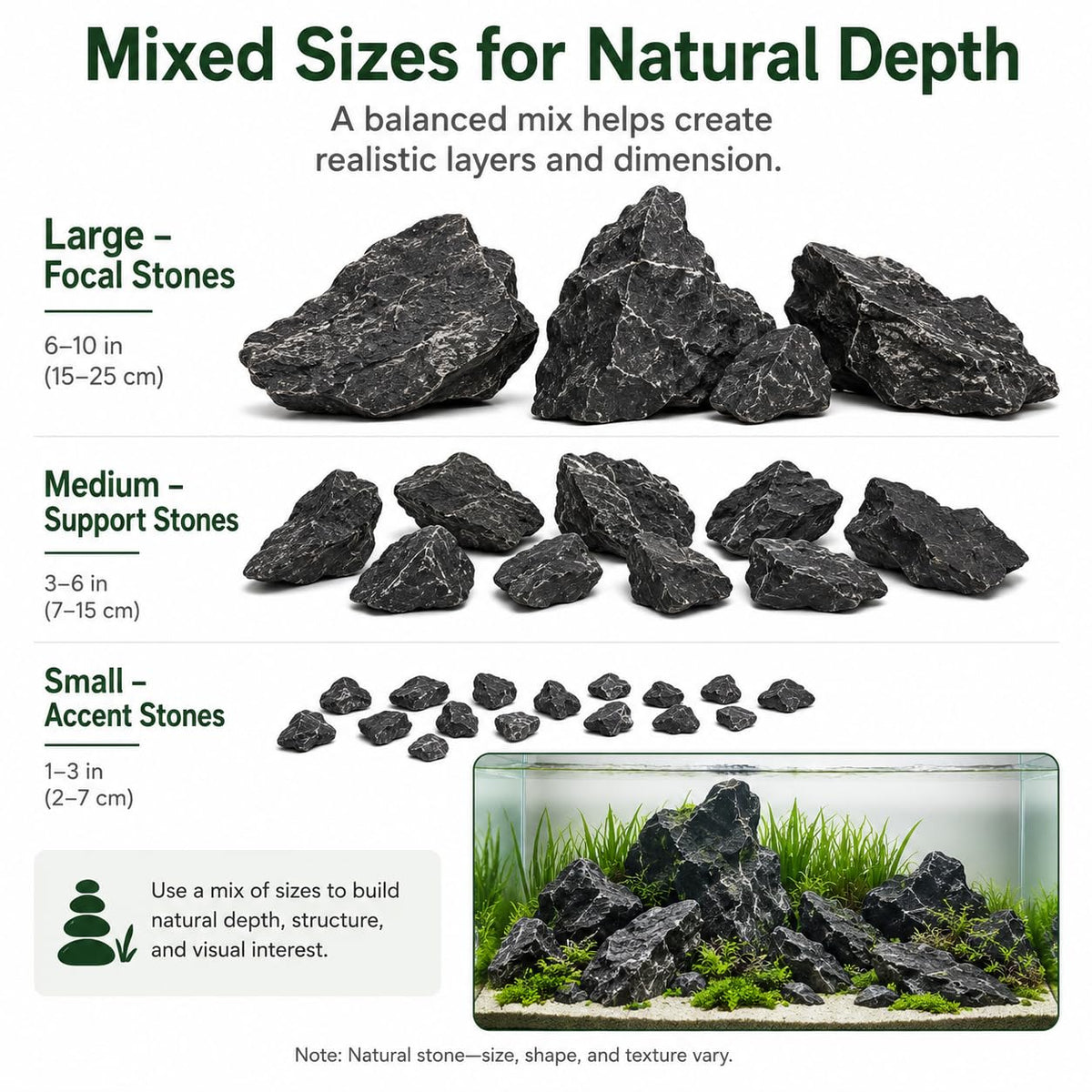 10lLBS Aquarium Rocks Seiryu Stone Natural Hardscape Stone - TankMatDecor Official Imagery - 6