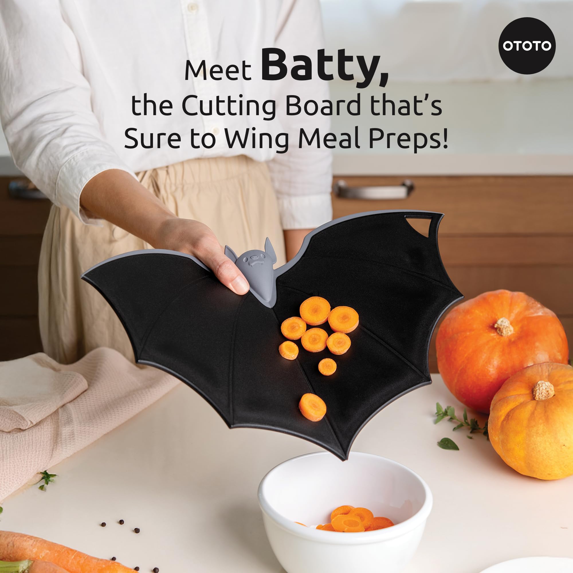 OTOTO Cutting Board - Wooden & Plastic Cutting Boards for Kitchen, Fun - View 4
