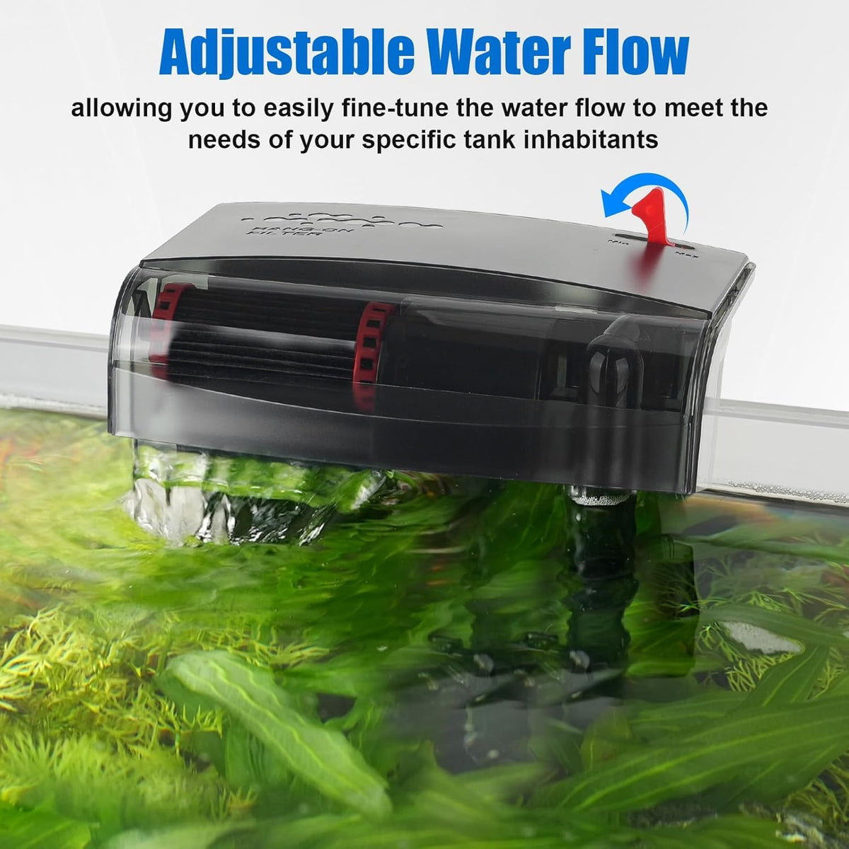 AQQA Aquarium Filter 10 30 Gallon Fish Tank Filters with Bio - AQQA Official Imagery - 3