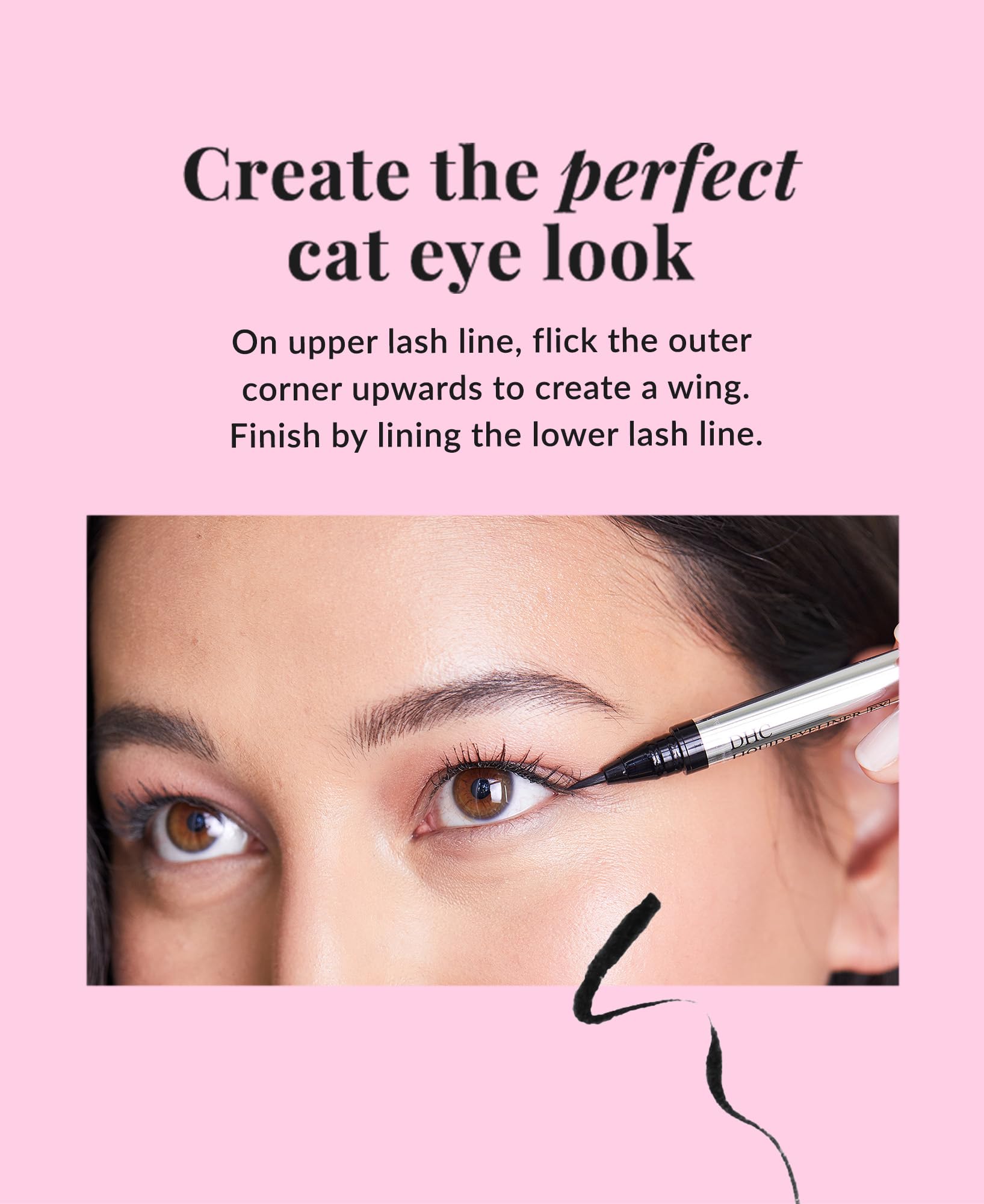 DHC Liquid Eyeliner EX, Long-wear, Water-Resistant, Fine Tip, Black, 0.01oz