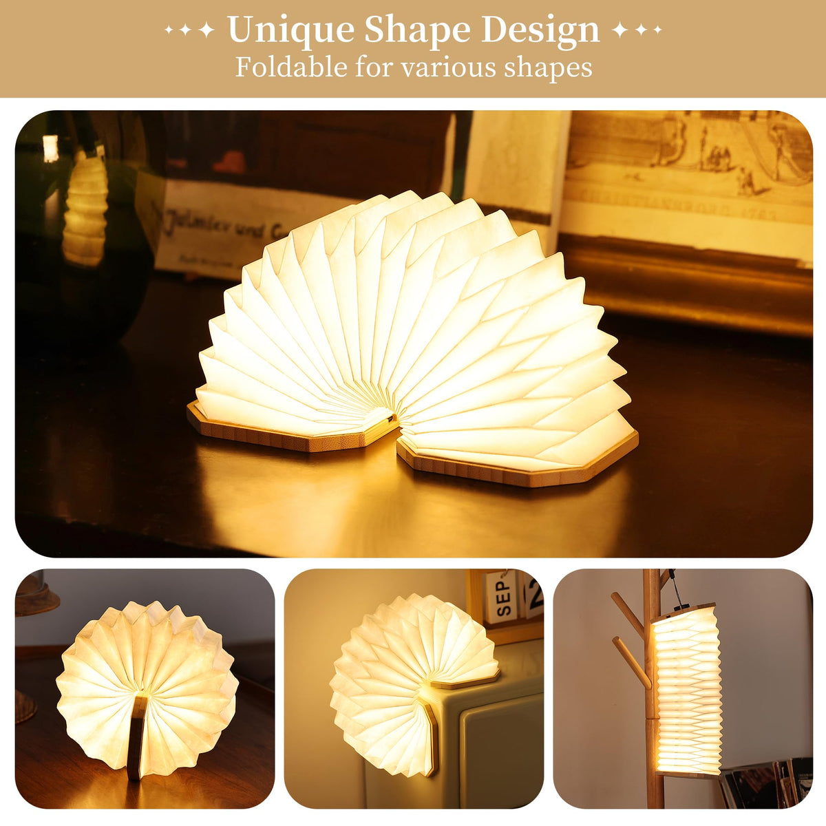 Paper Lamp Japanese Gifts House Warming Gifts Book lamp 3 - Uniwolk Official Imagery - 3