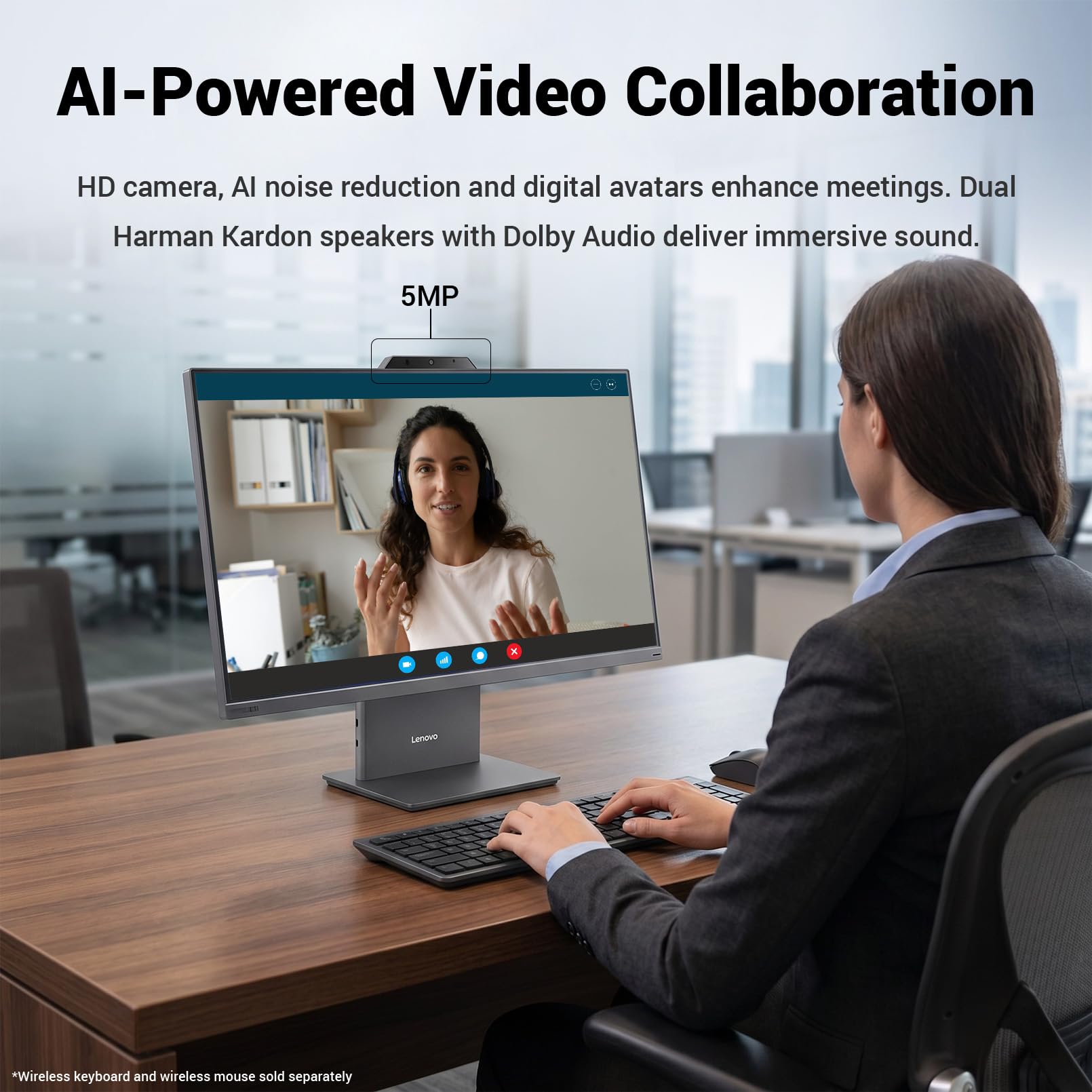Lenovo ThinkCentre Neo 55a Gen 6 Business All-in-One, 23.8" FHD I - Lenovo Official Product View 7