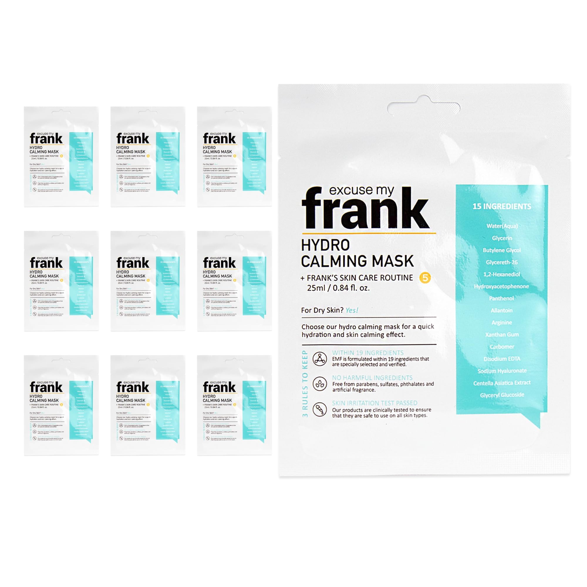 Hydro Calming Sheet Mask Korean Skincare for Hydration &amp; - Excuse My Frank