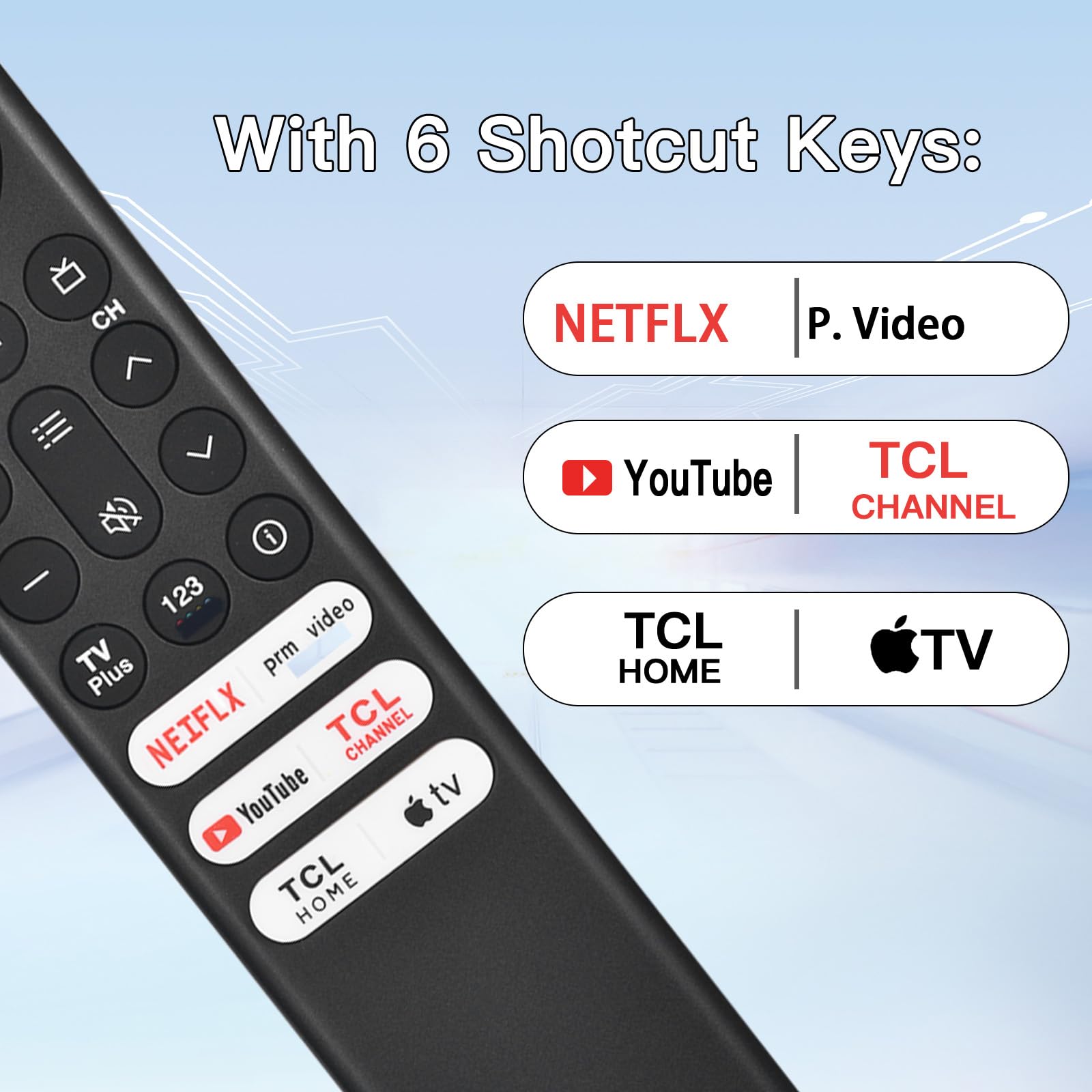 MOILDRH Replacement for TCL Google TV Voice Remote, RC813 Control - MOILDRH Official Product View 7