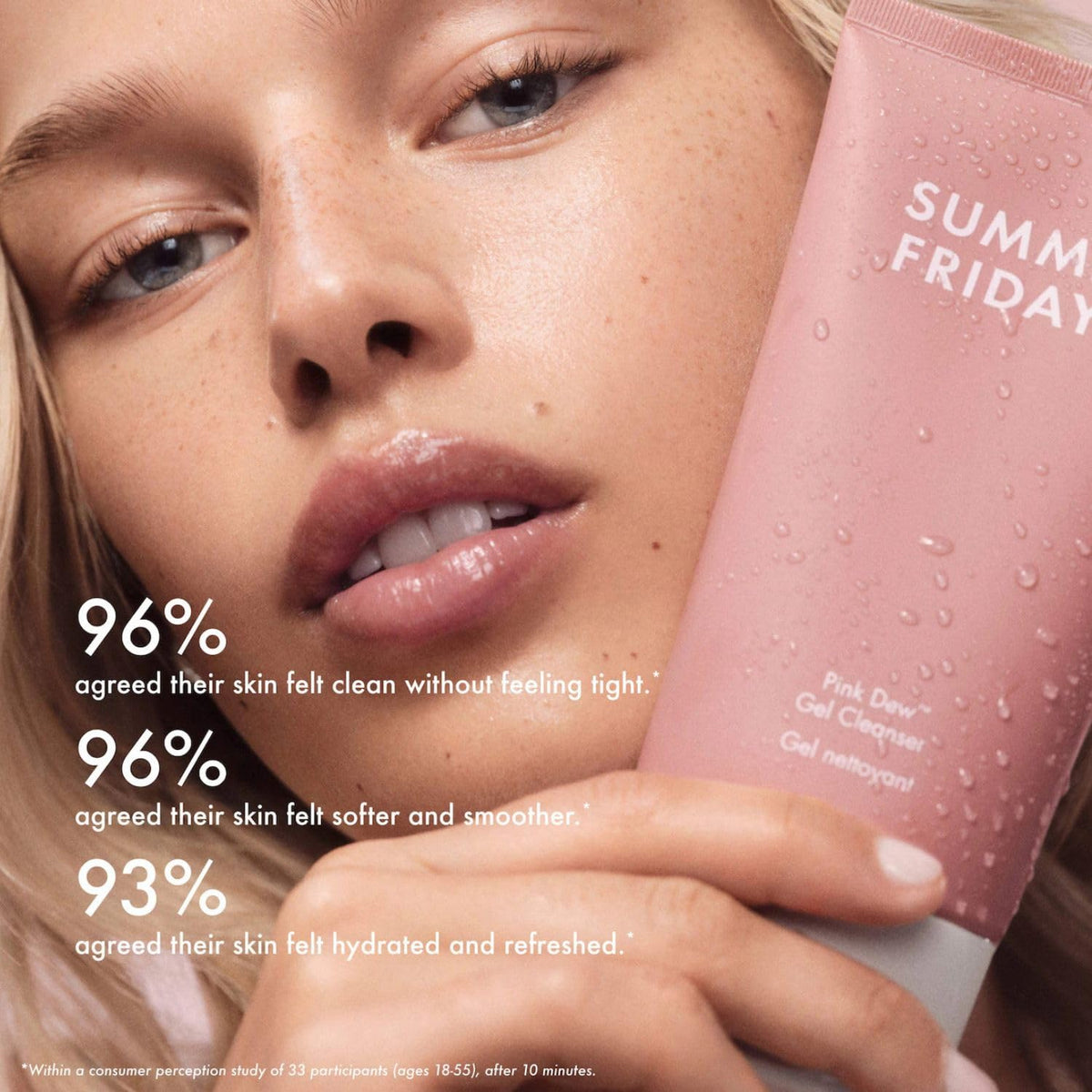 Summer Fridays Pink Dew Gel Facial Cleanser - Summer Fridays Official Imagery - 4