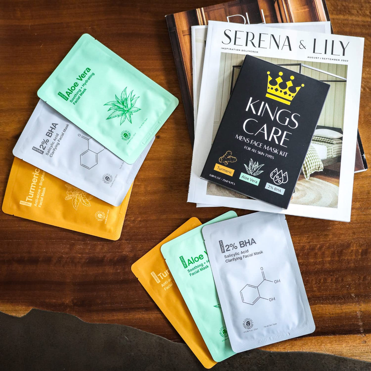 Mens Face Mask Skin Care Kit - Kings Care Official Imagery - 4