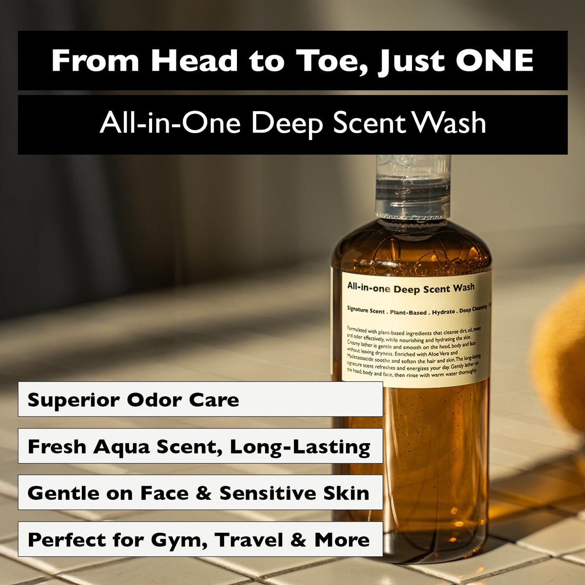 Lazy Society All in One Deep Scent Wash for Men 10 14 fl oz - Lazy Society Official Imagery - 3