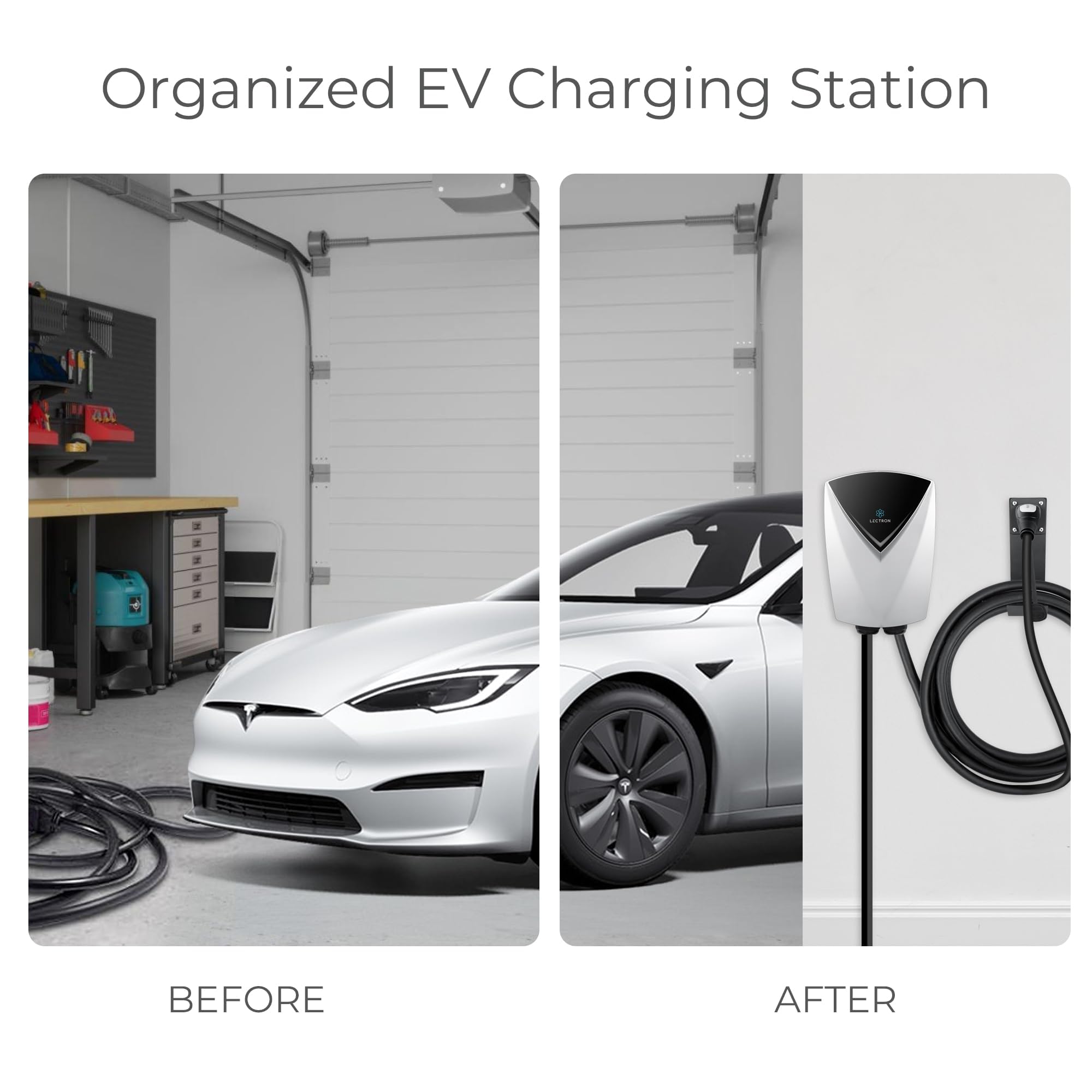 Lectron Tesla NACS Electric Vehicle Charger Nozzle Holster Dock & J - Hook for - Lectron Official Product View 4