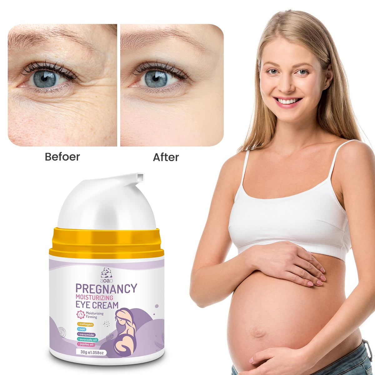 AOAO Pregnancy Moisturizing Skin Care Set Safe Support Skin - AOAO Official Imagery - 7