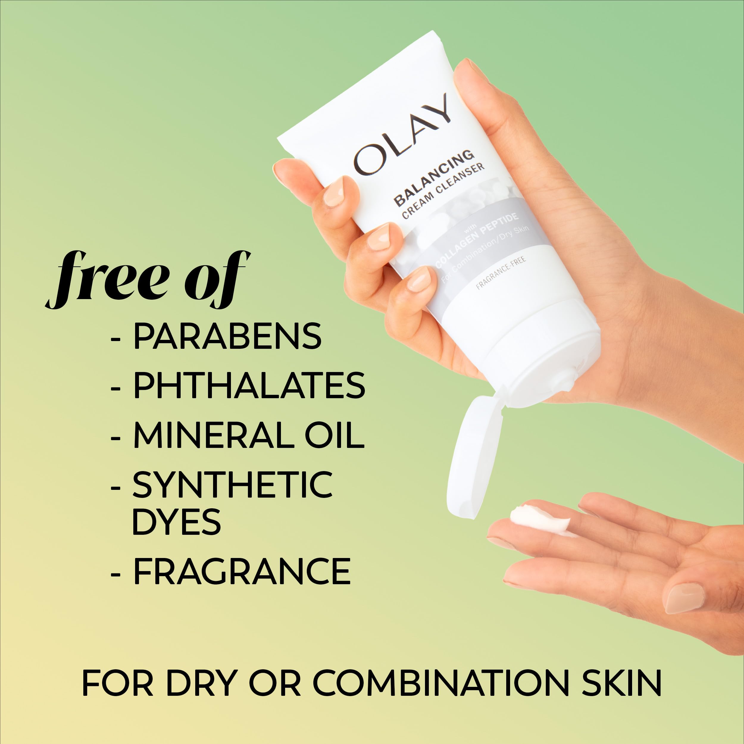 Olay Collagen Peptide Duo Pack Face Wash and Moisturizer Set, Fragrance Free Skincare Routine Set with Balancing Cream Cleanser 5 fl oz and Moisturizing Cream 1.7 oz for Normal Skin