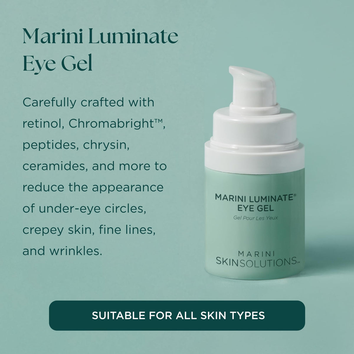 Marini SkinSolutions Luminate Face Lotion Eye Gel - Marini SkinSolutions Official Imagery - 6