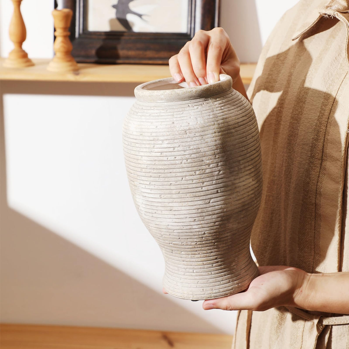 9 Inch Ceramic Flower Vase - LISE Mused Official Imagery - 4