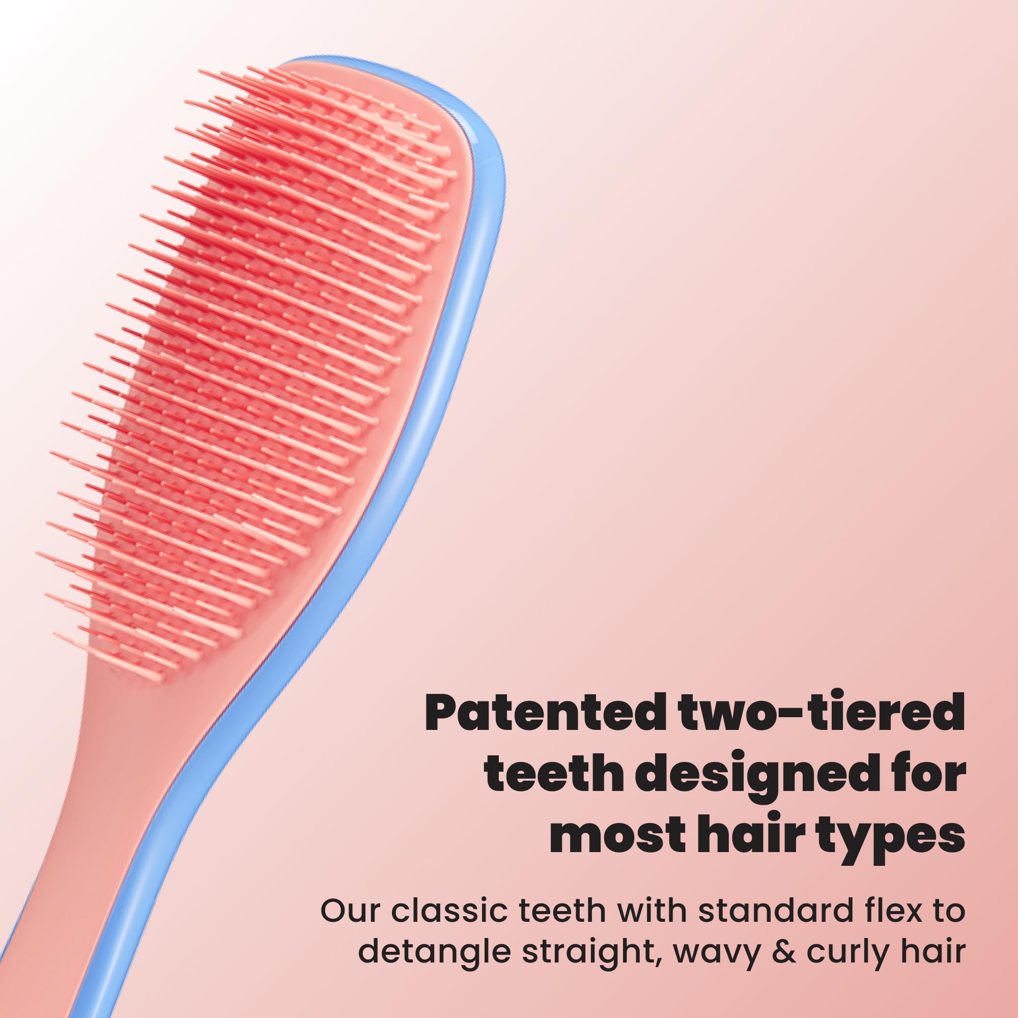 Tangle Teezer Ultimate Detangler Brush, Straight to Wavy, Apricot Blaz - View 3