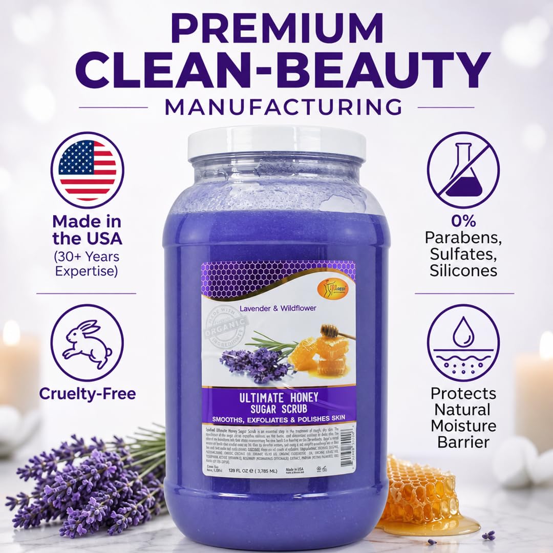SPA REDI Salon Pedicure Sugar Scrub Deep Moisturizing 128 oz - SPA REDI Official Imagery - 7