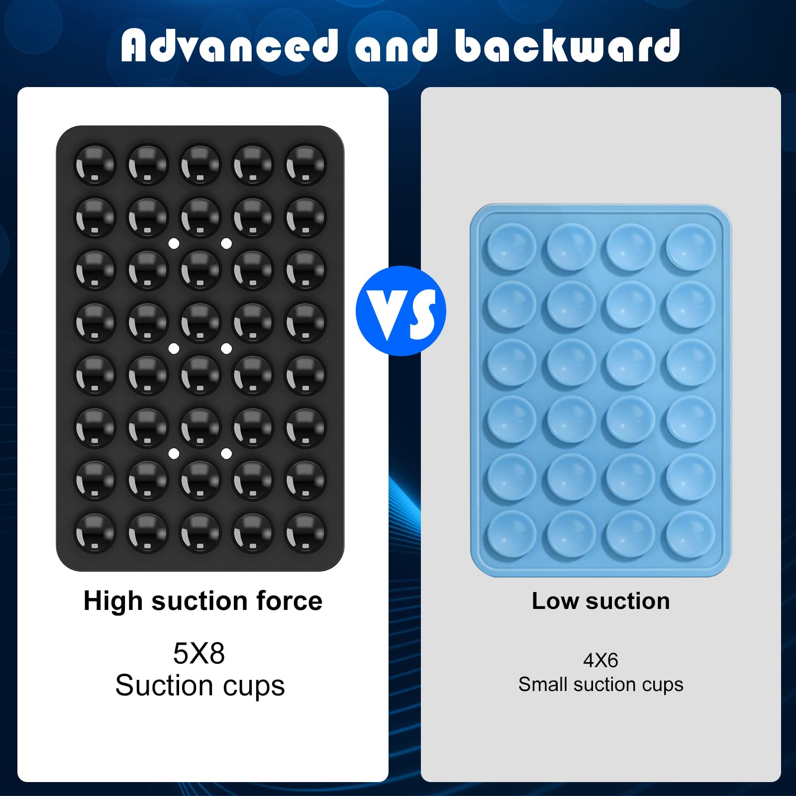 CMZZ double-sided silicone suction phone holder mount for iPhone and Android, black and white, hands-free mirror for shower and videos.