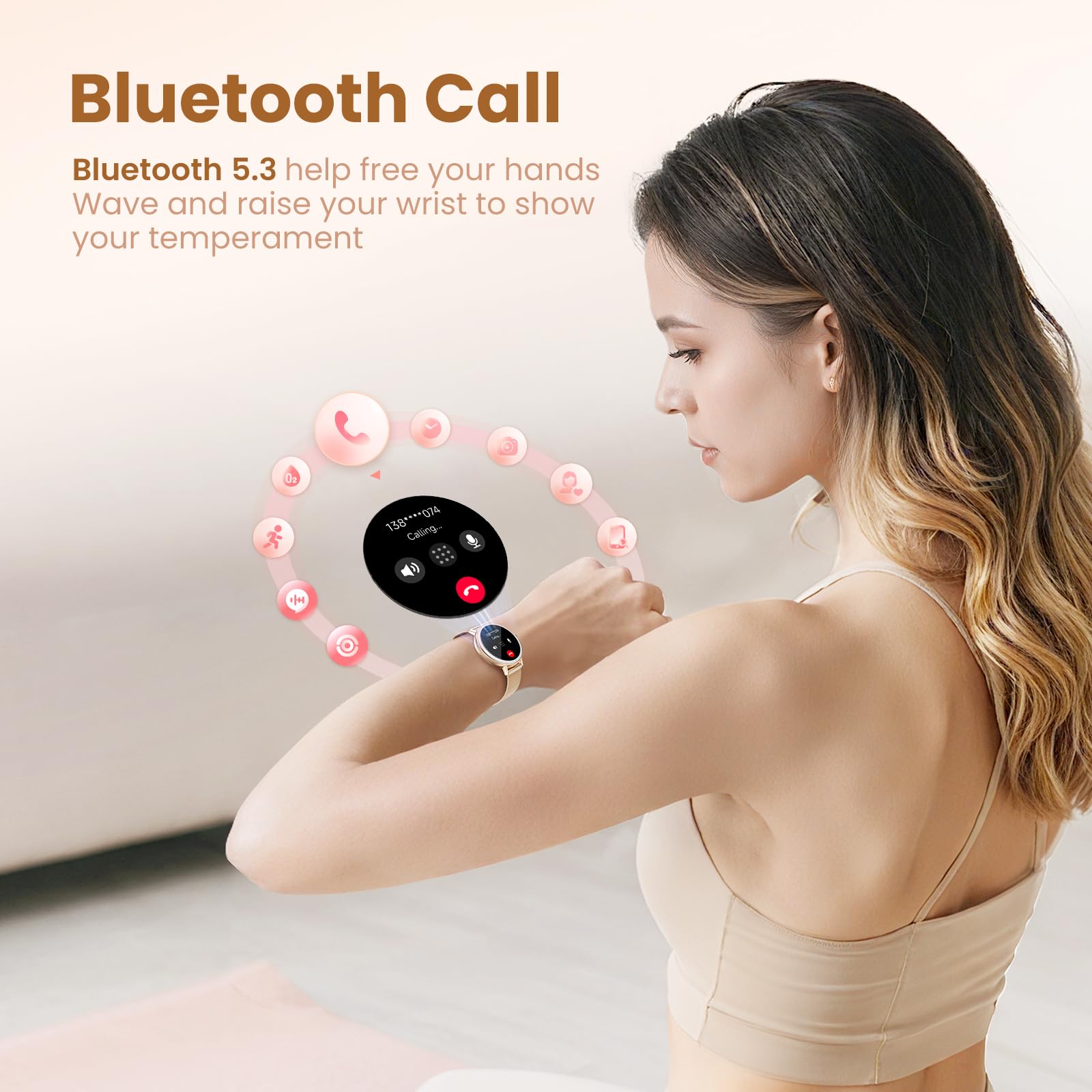 KEEPONFIT Smart Watches for Women Android/iphone, Fitness Tracker with - View 2