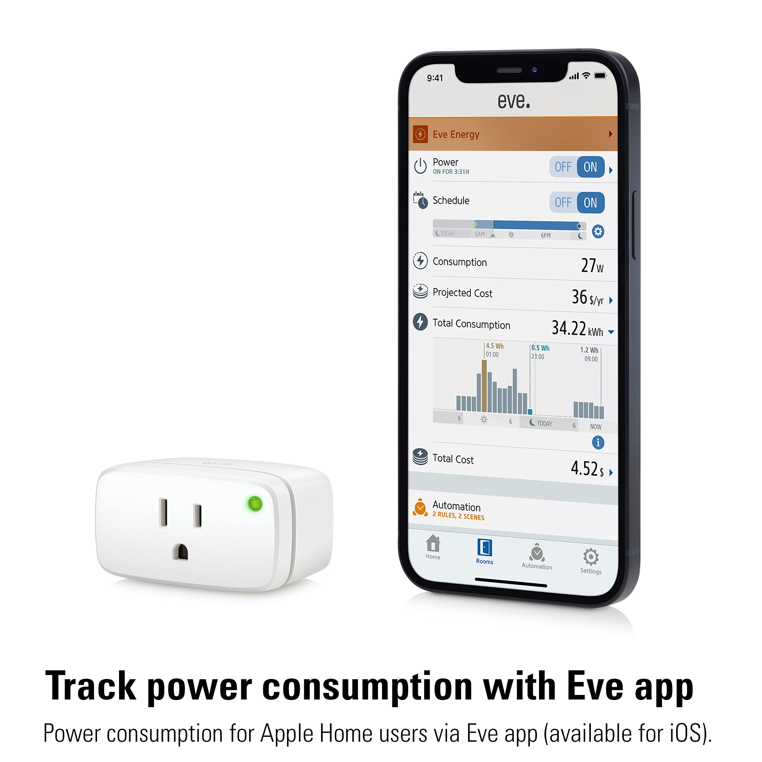 Eve Energy   - Smart Plug, App and Voice Control, 100% Privacy, M - Eve Official Product View 8