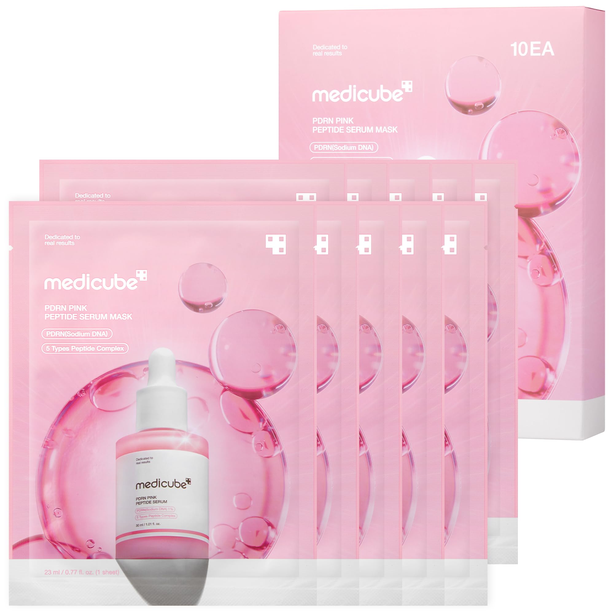 medicube PDRN Pink Peptide Ampoule Sheet Mask 10EA - medicube