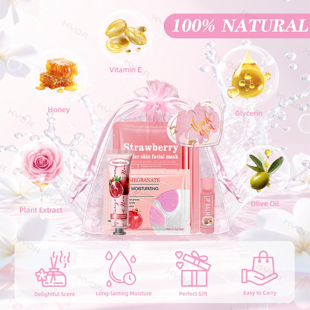 KYDA 72 Pcs Bulk Gifts for Women Spa Sleepover Party - KYDA Official Imagery - 4